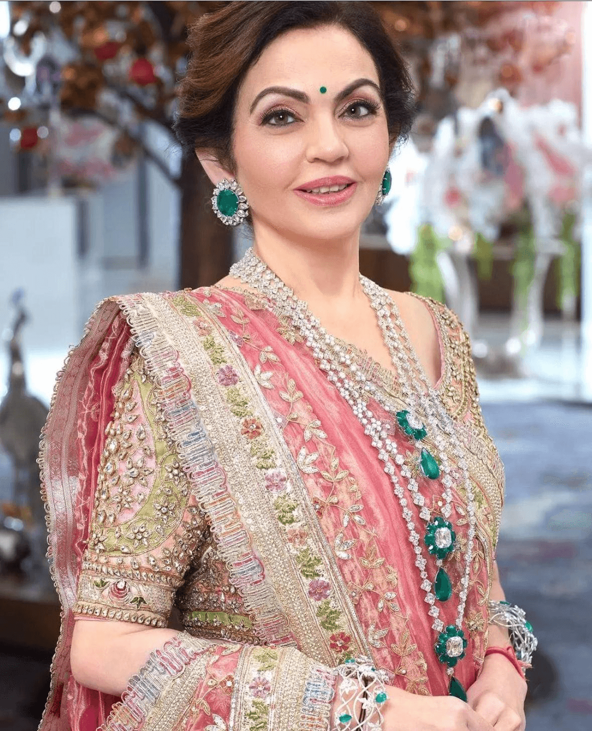 Nita Ambani Inspired Majestic Royal Layered Necklace Set