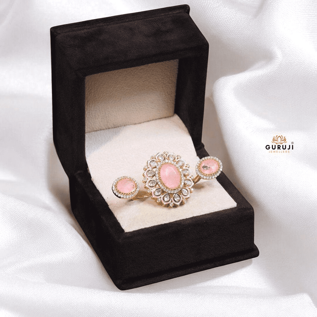 Exquisite Doublet Stone Designer Ring